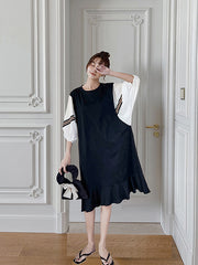 Round Neck Split-Joint Simple Maxi Dress
