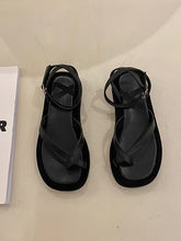 Retro Simple Solid Thick Sole Sandals