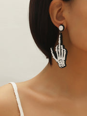 Exaggerated Skull Hand Earrings