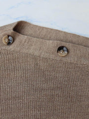 Asymmetric Solid Color Off-The-Shoulder Sweater