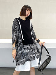 Stitching Waist Loose Slimming Long Sleeve T-Shirt