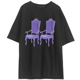 Women Casual Loose Print Short Sleeve T-Shirt