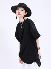 Loose Back Cropped Cotton T-Shirts