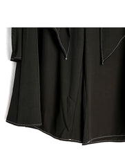 Stitching Fake Two-Piece Irregular Cropped Wide-Leg Pants