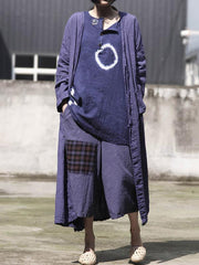 Loose Vintage Printed Ninth Sleeve T-Shirt