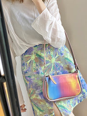 Women Gradient Contrast Color Underarm Bag