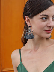 Hand-Woven Devil's Eye Earrings