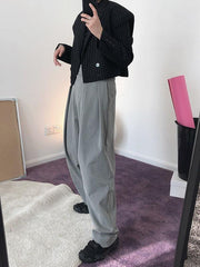 Loose Empire Pleated Radish Pants