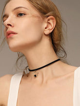 Gold Color Star Black Choker Neclace