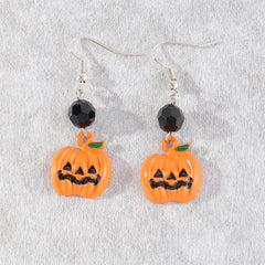 Funny Face Pumpkin Earrings