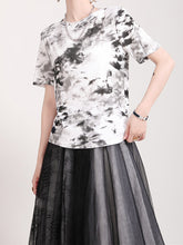 Women Slim Slimming Tie Dye Printing Casual T-Shirt