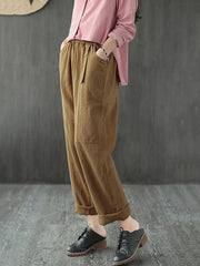 Casual Solid Empire Capri-Pants Bottoms