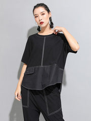 Loose Simple Split-Joint T-Shirts