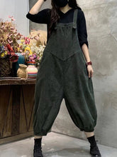 Corduroy Solid Color Casual Jumpsuit