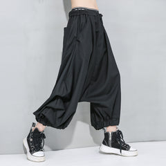 Elastic Waist Stitching Harem Pants