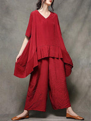 2019 Summer New Loose Oversize Wide Leg Pants Suit