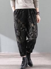 Vintage Loose Splicing Floral Harem Pants