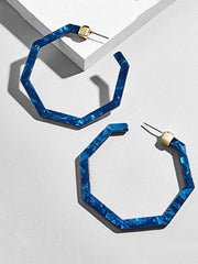 Leopard Geometry Acrylic Eardrop