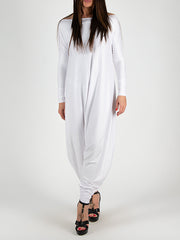 Simple Solid Color Long Sleeve Harem Jumpsuit