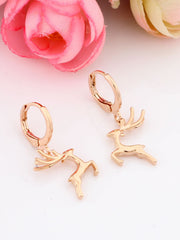 Women Simple Christmas Fawn Earrings