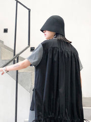 Short Sleeves Split-Joint Loose A-Line Midi Dress