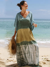 Tie Dye Printed Loose Beach Maxi Dress