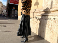 Simple High Waist All-Match Pleated Skirt