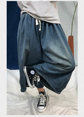 Women Drawstring Retro Loose Casual Pants