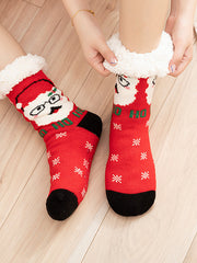 Lovely Christmas Jacquard Warmer Knitted Slipper Sock