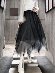 Gradient Asymmetric Mesh Bubble Skirt