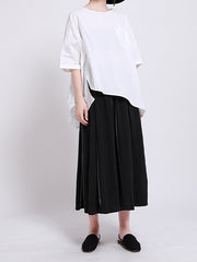 Japanese Loose Fitting Thin Solid Color T-Shirt