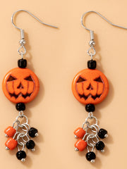 Halloween Pumpkin Long Earrings