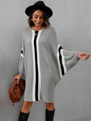 Casual Loose Clashing Patchwork Dress