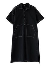 Original Solid Split-Side With Pocket Dress