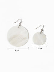 Silvering Needle Shell Earrings