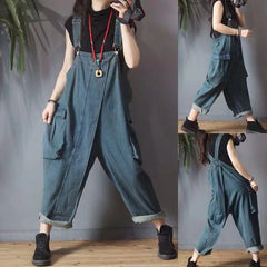 Retro Loose Pocket Jumpsuit