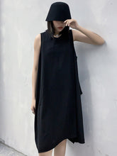 Women Solid Color Sleeveless Irregular Vest Dress