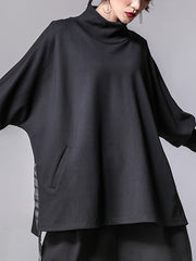 Women Long Sleeve Loose Solid Color Shirt