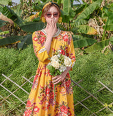 Loose Ethnic Embroidered Maxi Dress