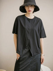 Casual Solid Original Split-Joint T-Shirt