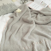 Solid Crochet Knit Blankets