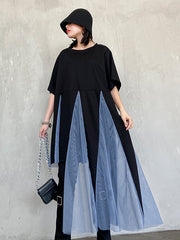 Women Loose Stitching Casual Dress