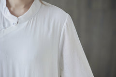 Women Embroidery Retro Loose Slim Dress