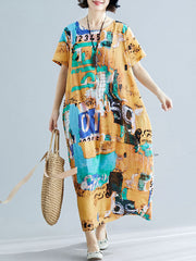 Original Printed Round-Neck Dress