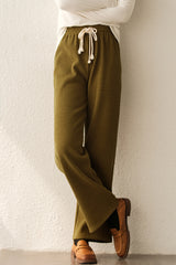 Causal Solid Color High-Waist Thicken Pants