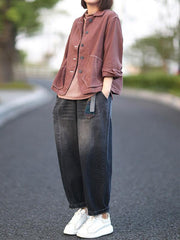 Loose Casual Lapel Short Outwear