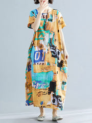 Original Printed Round-Neck Dress