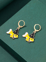 Funny Pumpkin Cat Earrings