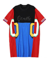 Original Split-Joint Letter Print Dress