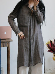 Pure Linen Comfortable Long Shirt